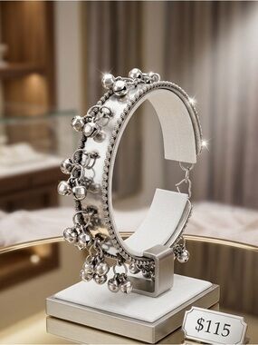 Silver Jingle Bracelet - Oxidized